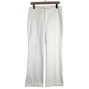 VTG Y2K Banana Republic Textured Cotton Straight Leg Trousers Women's 10 White